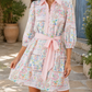 Pink Floral Bow Knot Dress