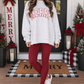Grey MERRY Embroidered Sweatshirt