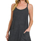 Acid Washed Mini Dress With Built-In Romper Liner Zenana New RTS