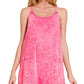 Acid Washed Mini Dress With Built-In Romper Liner Zenana New RTS