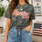 Camo America Patriotic Top