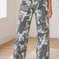 Camo Cotton Denim Jeans