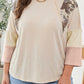 Camo Plus Rib Loose Blouse