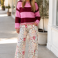 Pink Floral Patchwork Jeans RTS