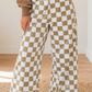 Checkered-Barrel Jeans