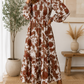 Chestnut Floral Dress