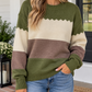 Colorblock Crew Neck Sweater