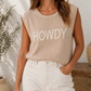 Contrast Trim HOWDY Western Sweater