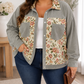Floral Ribbed Retro Plus Jacket