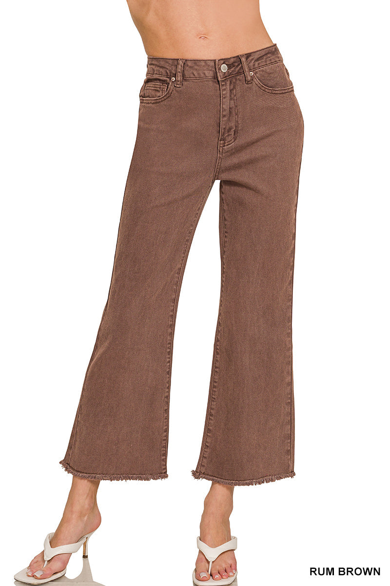 Frayed Bootcut  High Rise Jeans Zenana New RTS
