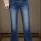 Dark Acid Wash Straight Jeans