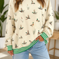 Duck Striped Trim Sweatshirt