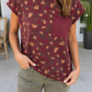 Red Leopard Knitted Top