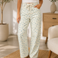 Beige Floral Knot Barrel Jeans RTS