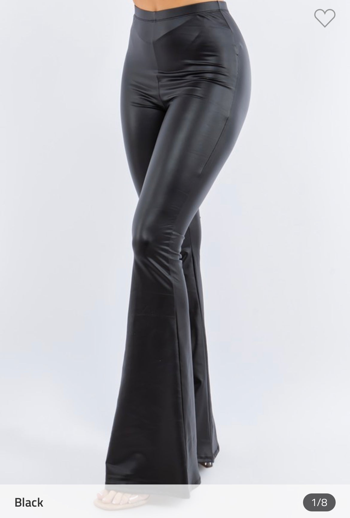 Faux Leather PU Flared Bottoms