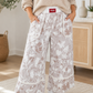 Floral Waistband Elastic Pants