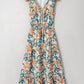 Green Floral Print Dress RTS