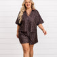 Brown Plus Size Short Set