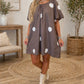 Brown Polka Dot Knot Back Mini Dress RTS