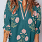 Green Casual Flower Blouse  RTS