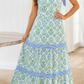Green Geometric Floral Dress