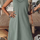 Green Lace Detail Mini Dress