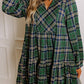 Green Plaid Frilly Dress RTS