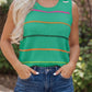 Green Stripe Knitted Tank