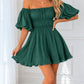Green Bubble Sleeve Dress