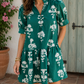 Green Frilled Floral Dress