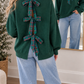 Green Plaid Bow Sweater