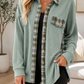 Green Plaid Patchwork Shacket