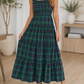 Green Plaid Ruffle Dress