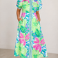 Green Stripe Floral Dress