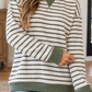 Green Stripe Textured Top
