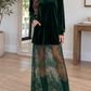 Green Velvet Lace Dress