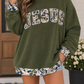 Green Western Camo JESUS Sweatshirt