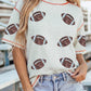 Grey Football Sequin Top RTS