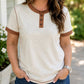 Grey Plus Size Henley Top