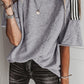 Grey Textured Oversize Shirt