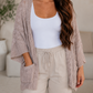 Hollowed Knit Pocket Cardigan