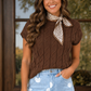 Dark Brown Cable Sweater