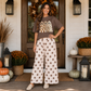 Polka-Dot Wide Leg Pants