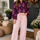 Light-Pink Tie Waist Barrel Jeans