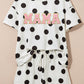Mama Chenille Polka Dot Set RTS