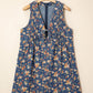 Retro Floral Pleated Romper