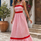 Bow Knot Stripe Maxi Dress RTS