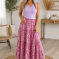 V Neck Tank Floral Contrast Patchwork Dress RTS