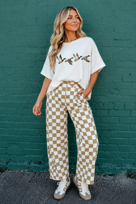Flying Mallard Oversized Graphic Shirt