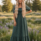 Green Plaid Ruffle Dress